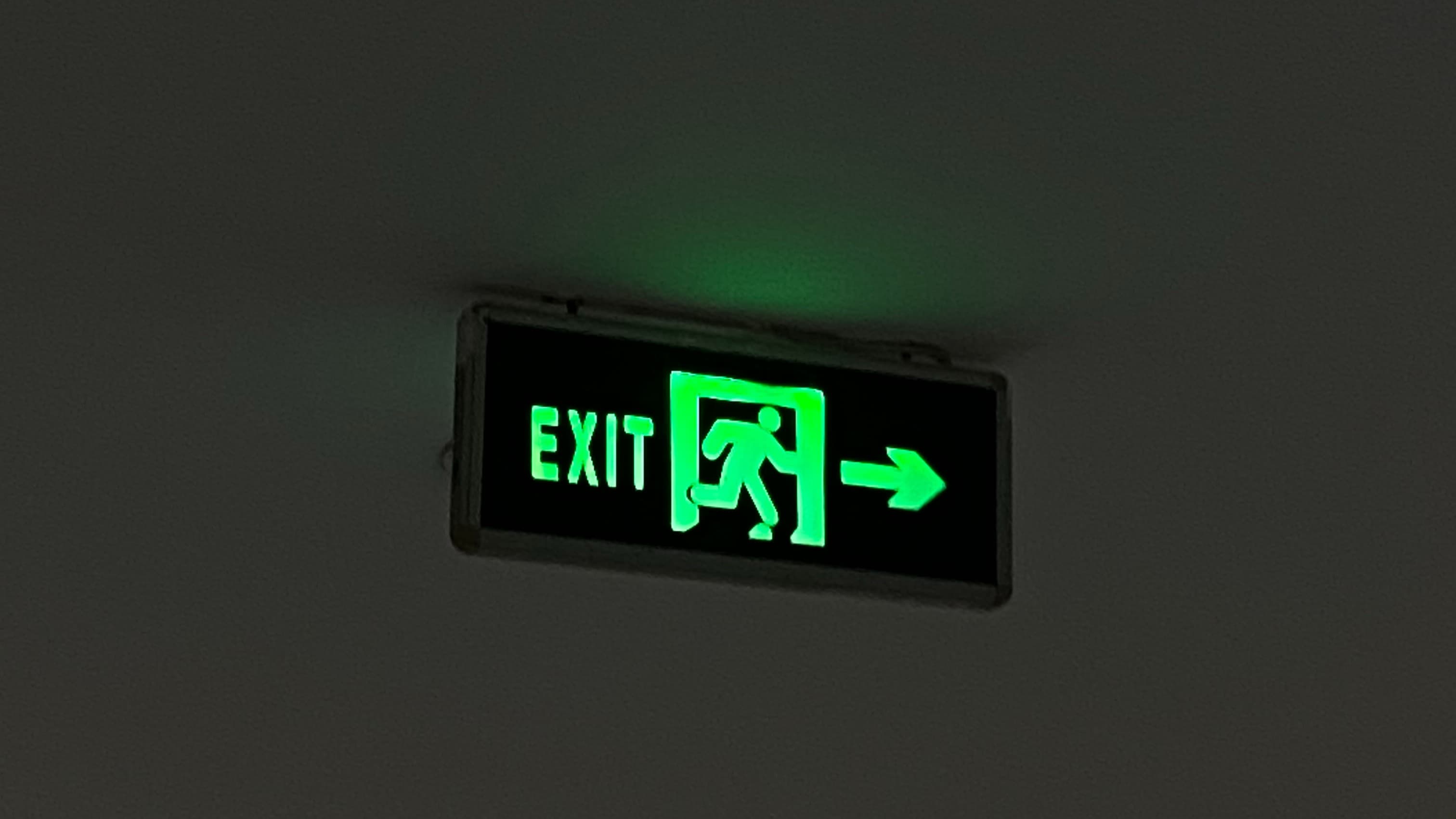 Exit sign
